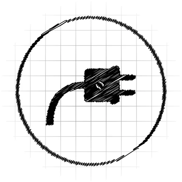 Ikona Wtyczki Przycisk Internet Białym Tle — Zdjęcie stockowe