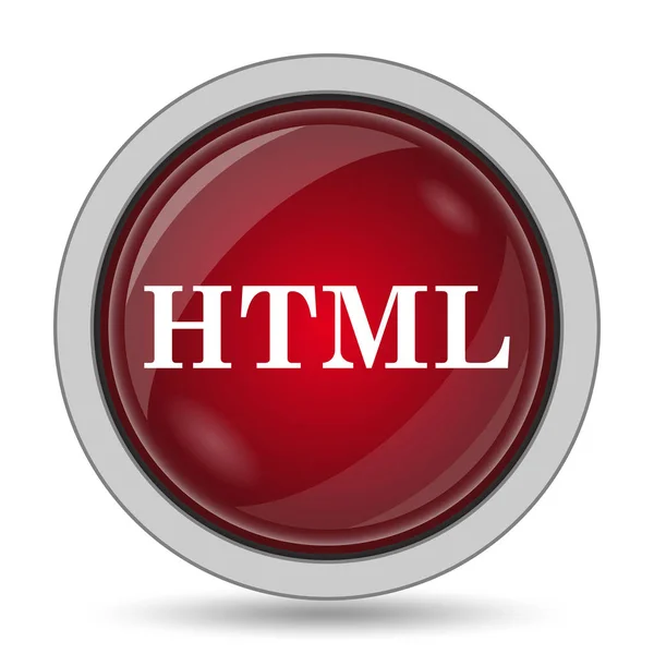 Ícone Html Botão Internet Fundo Branco — Fotografia de Stock