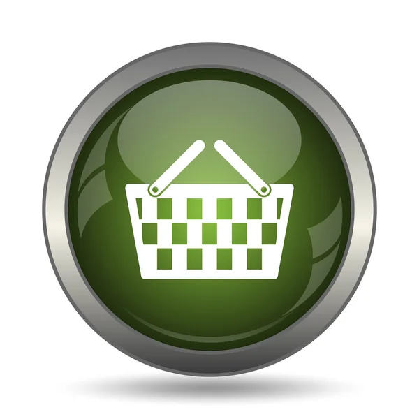 Shopping Basket Icon Internet Button White Background — Stock Photo, Image