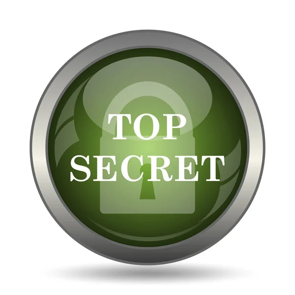 Icône Top Secret Bouton Internet Sur Fond Blanc — Photo