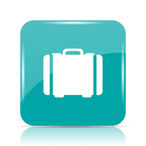 Suitcase icon. Internet button on white background