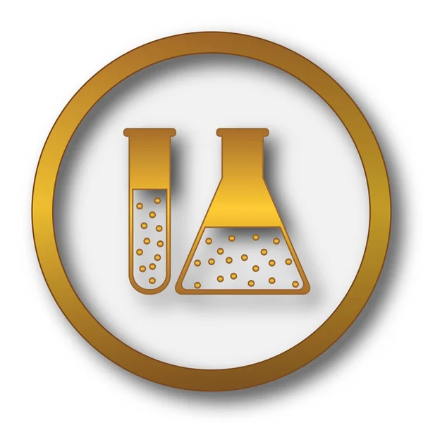 Chemistry set icon. Internet button on white background