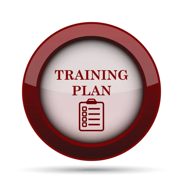 Training plan icon. Internet button on white background.