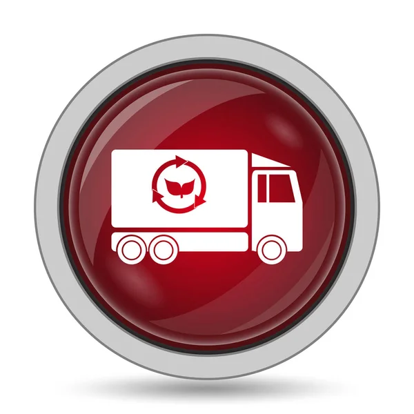 Eco Truck Icon Internet Button White Background — Stock Photo, Image