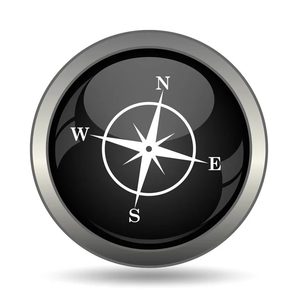 Compass Icon Internet Button White Background — Stock Photo, Image