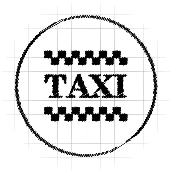 Taxi Pictogram Internet Knop Witte Achtergrond — Stockfoto