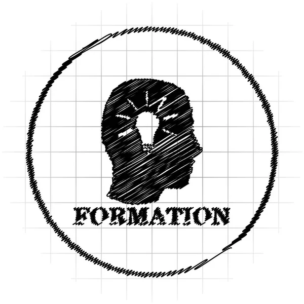 Formation icon. Internet button on white background