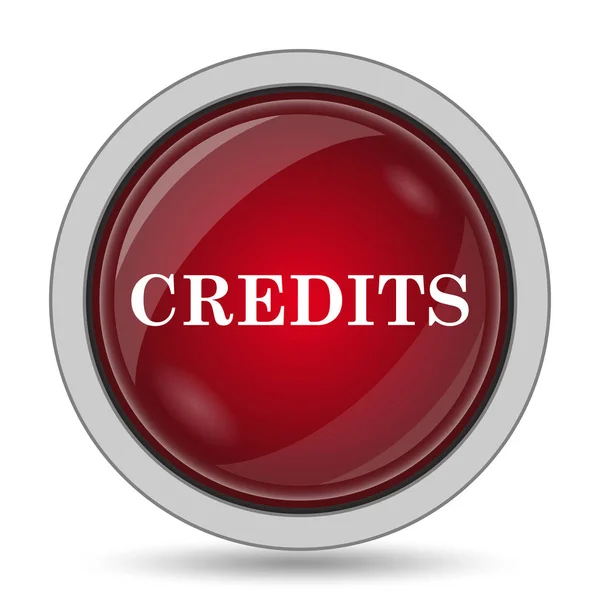 Credits Icon Internet Button White Background — Stock Photo, Image