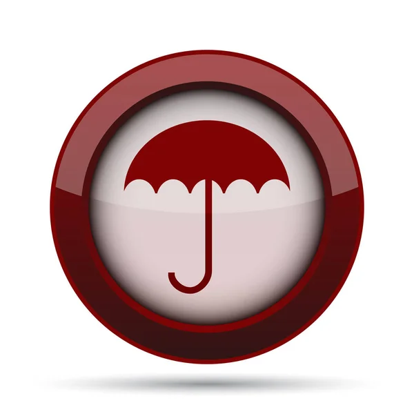 Ikona Parasol Przycisk Internet Białym Tle — Zdjęcie stockowe