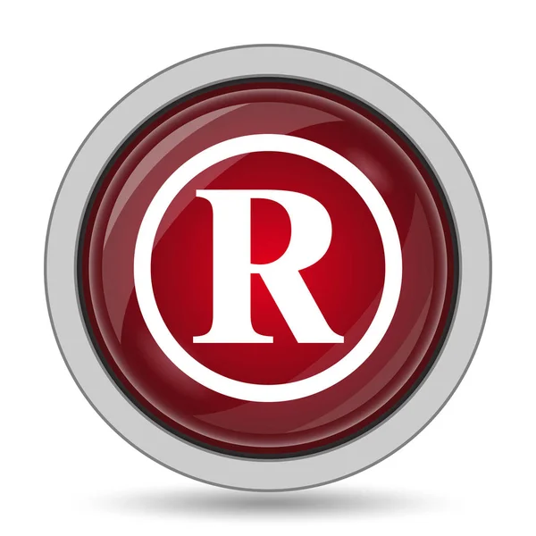 Registered Mark Icon Internet Button White Background — Stock Photo, Image