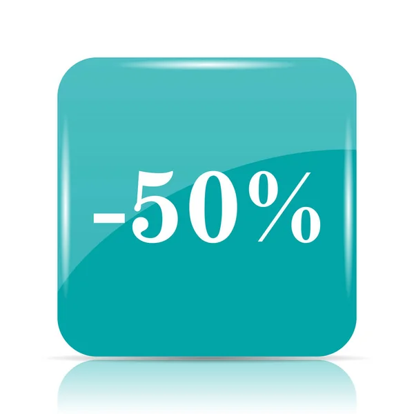 Percent Discount Icon Internet Button White Background — Stock Photo, Image