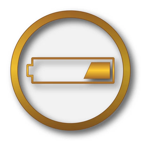 Third Charged Battery Icon Internet Button White Background — Stock Photo, Image