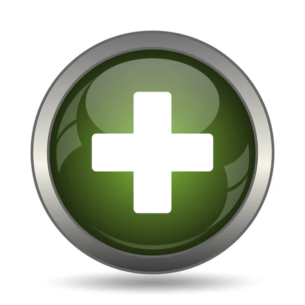 Medical Cross Icon Internet Button White Background — Stock Photo, Image