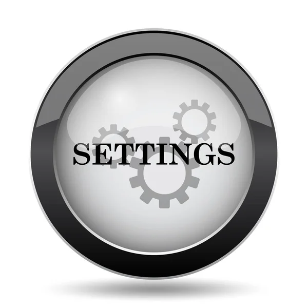 Settings Icon Internet Button White Background — Stock Photo, Image