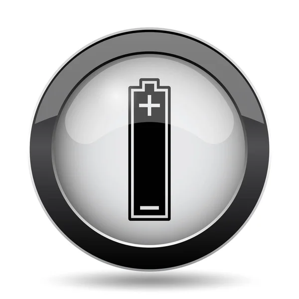 Ícone Bateria Botão Internet Fundo Branco — Fotografia de Stock