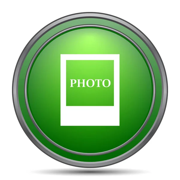 Photo Icon Internet Button White Background — Stock Photo, Image