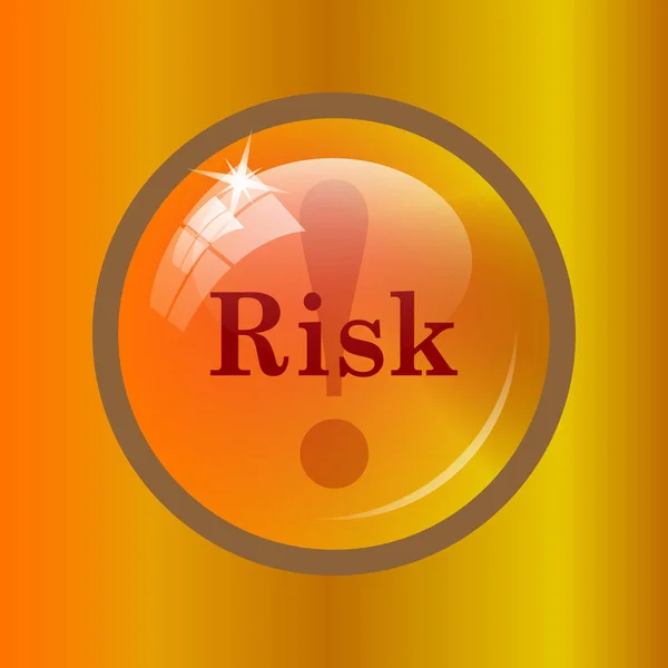 Risk Icon Internet Button Colored Background — Stock Photo, Image