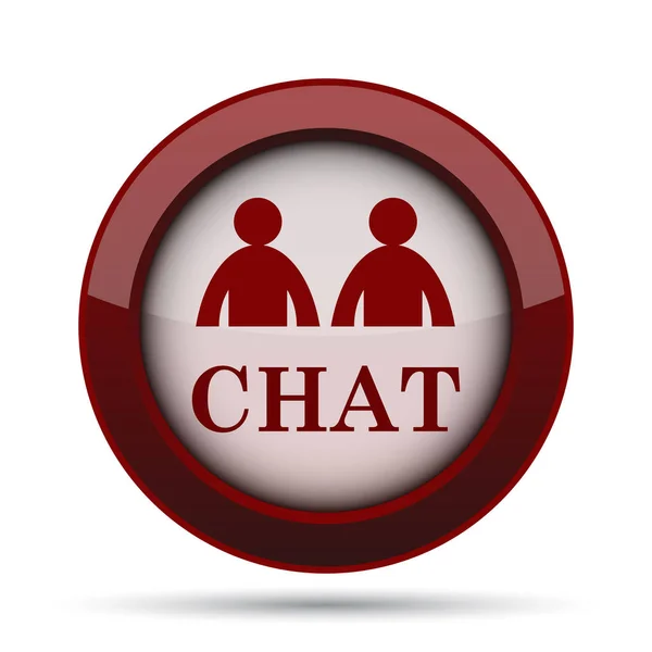 Chat Icon Internet Button White Background — Stock Photo, Image