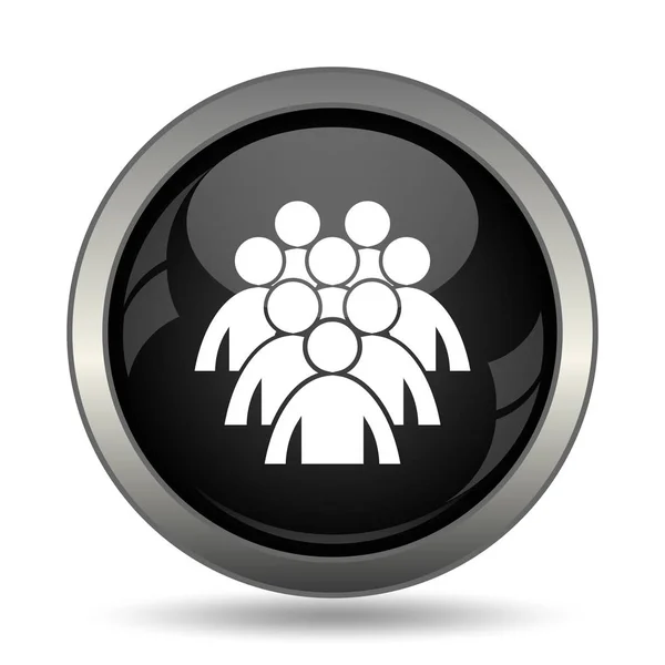 Group People Icon Internet Button White Background — Stock Photo, Image