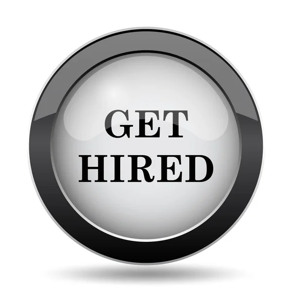 Get hired icon. Internet button on white background