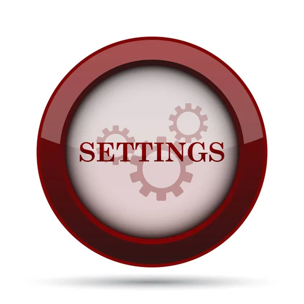 Settings Icon Internet Button White Background — Stock Photo, Image