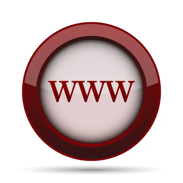 Www Pictogram Internet Knop Witte Achtergrond — Stockfoto