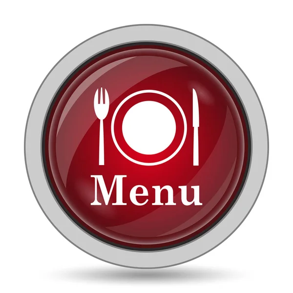 Icona Del Menu Pulsante Internet Sfondo Bianco — Foto Stock