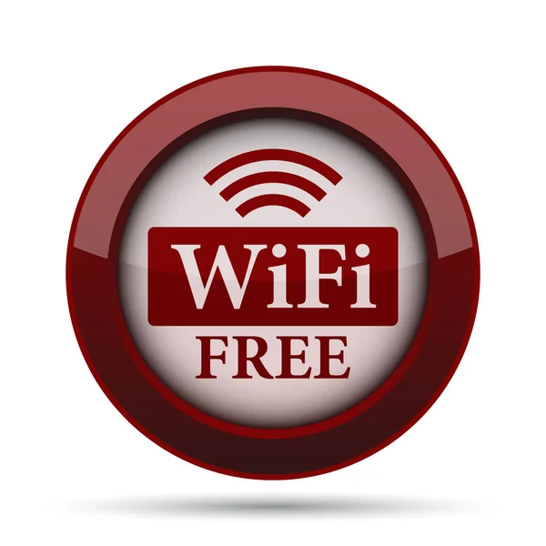 Wifi Darmowe Ikony Przycisk Internet Białym Tle — Zdjęcie stockowe