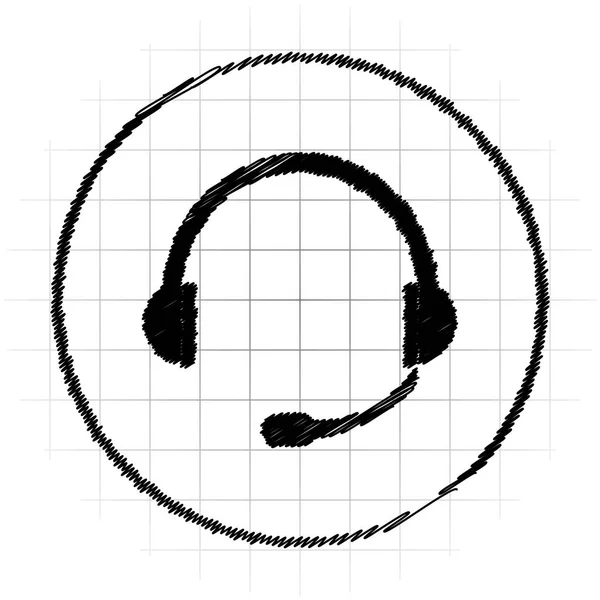 Headphones Icon Internet Button White Background — Stock Photo, Image