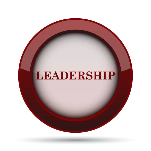 リーダーシップのアイコン 白い背景の上のインター ネット ボタン — ストック写真