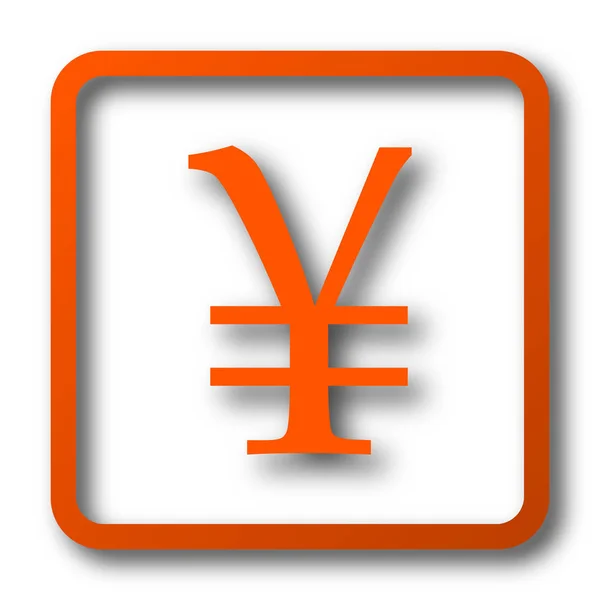 Yen Symbol Internet Taste Auf Weißem Hintergrund — Stockfoto