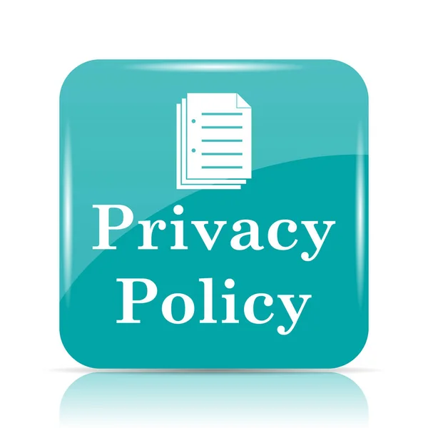Ikona Zásady Ochrany Osobních Údajů Internet Tlačítko Bílém Pozadí — Stock fotografie