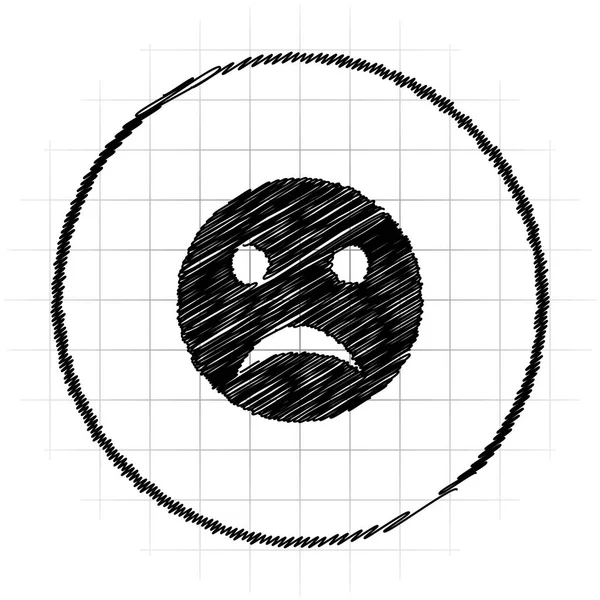 Сумна Ікона Смайликів Кнопка Інтернету Білому Тлі — стокове фото