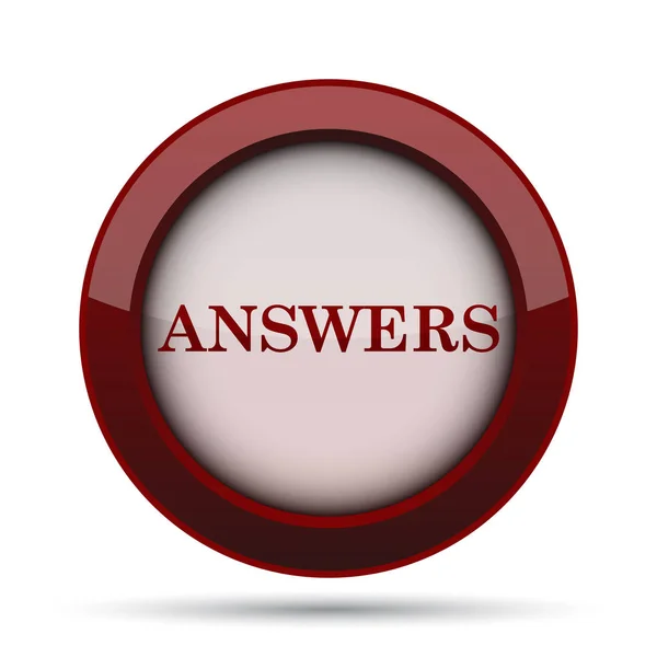 Answers Icon Internet Button White Background — Stock Photo, Image