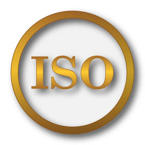 Icona Iso Pulsante Internet Sfondo Bianco — Foto Stock