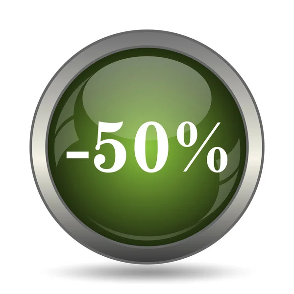 Percent Discount Icon Internet Button White Background — Stock Photo, Image