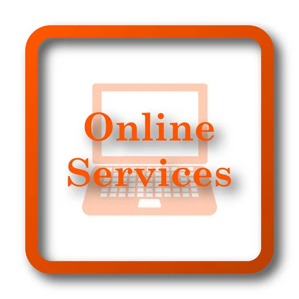 Ikona Usług Online Przycisk Internet Białym Tle — Zdjęcie stockowe