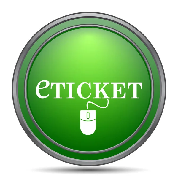 Eticket Icon Internet Button White Background — Stock Photo, Image