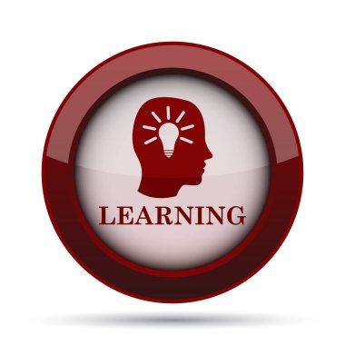 Öğrenme simgesi. Beyaz arka plan üzerinde Internet düğmesi.