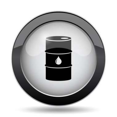 Petrol varil simgesi. Beyaz arka plan üzerinde Internet düğmesi