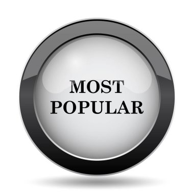 En popüler simgesi. Beyaz arka plan üzerinde Internet düğmesi