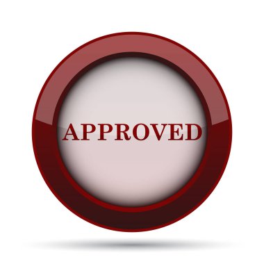 Onaylanmış simgesi. Beyaz arka plan üzerinde Internet düğmesi.