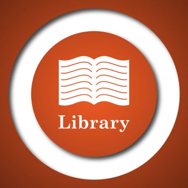 Kütüphane simgesi. Beyaz arka plan üzerinde Internet düğmesi.