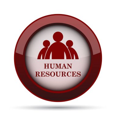 İnsan kaynakları simgesi. Beyaz arka plan üzerinde Internet düğmesi.