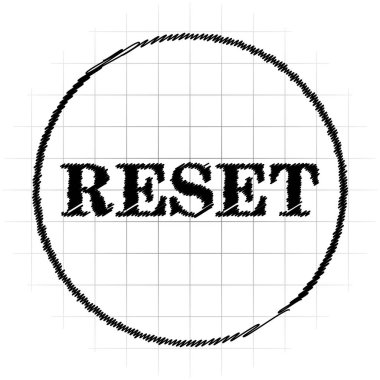 Sıfırla simgesini tıklatın. Beyaz arka plan üzerinde Internet düğmesi