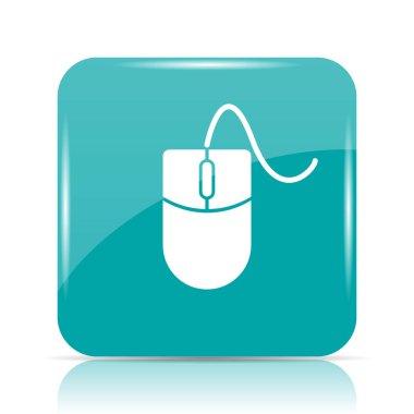 Fare simgesi. Beyaz arka plan üzerinde Internet düğmesi