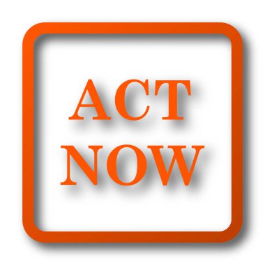 Şimdi simgesi hareket. Beyaz arka plan üzerinde Internet düğmesi