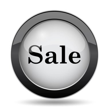 Satılık simgesi. Beyaz arka plan üzerinde Internet düğmesi