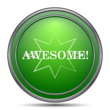 Harika simgesi. Beyaz arka plan üzerinde Internet düğmesi