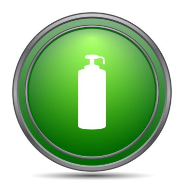 Sabun simgesi. Beyaz arka plan üzerinde Internet düğmesi